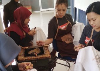 Students were on Their Process of Making Batik